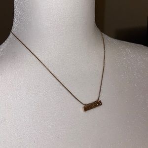 Kendra Scott gold bar sparkle necklace